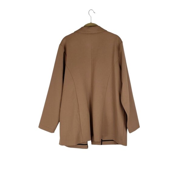 Liverpool Boyfriend Blazer With Princess Dart Maple Brown Open Front Ponte 2X - Picture 2 of 9